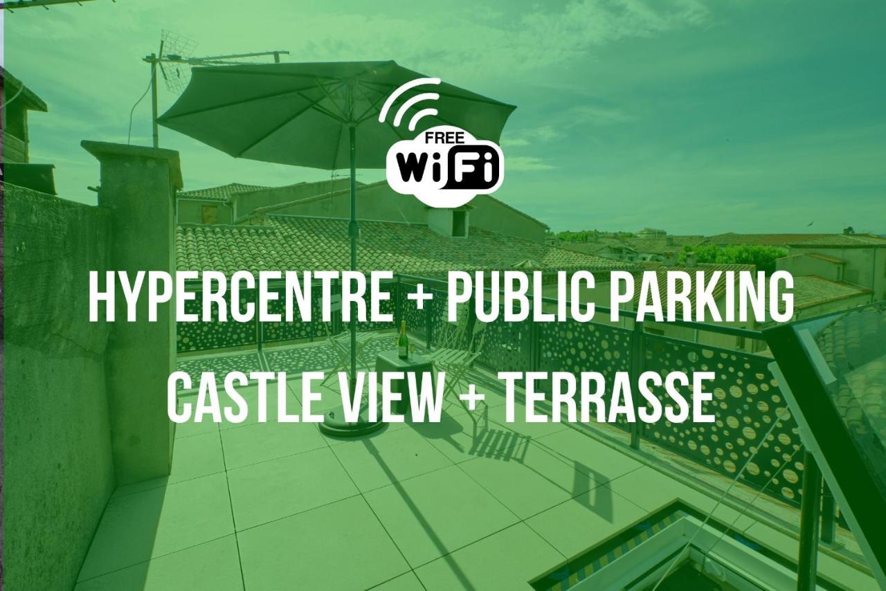 Mon Toit Carcassonnais •Hypercentre •Terrasse •Vue Διαμέρισμα Καρκασόν Εξωτερικό φωτογραφία
